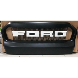 กระจังหน้า หน้ากระจัง ดำด้าน ตัวหนังสือ Ford  สีขาว ใส่ ฟอร์ด เรนเจอร์ All New Ford Ranger 2015  V.4 ส่งฟรี